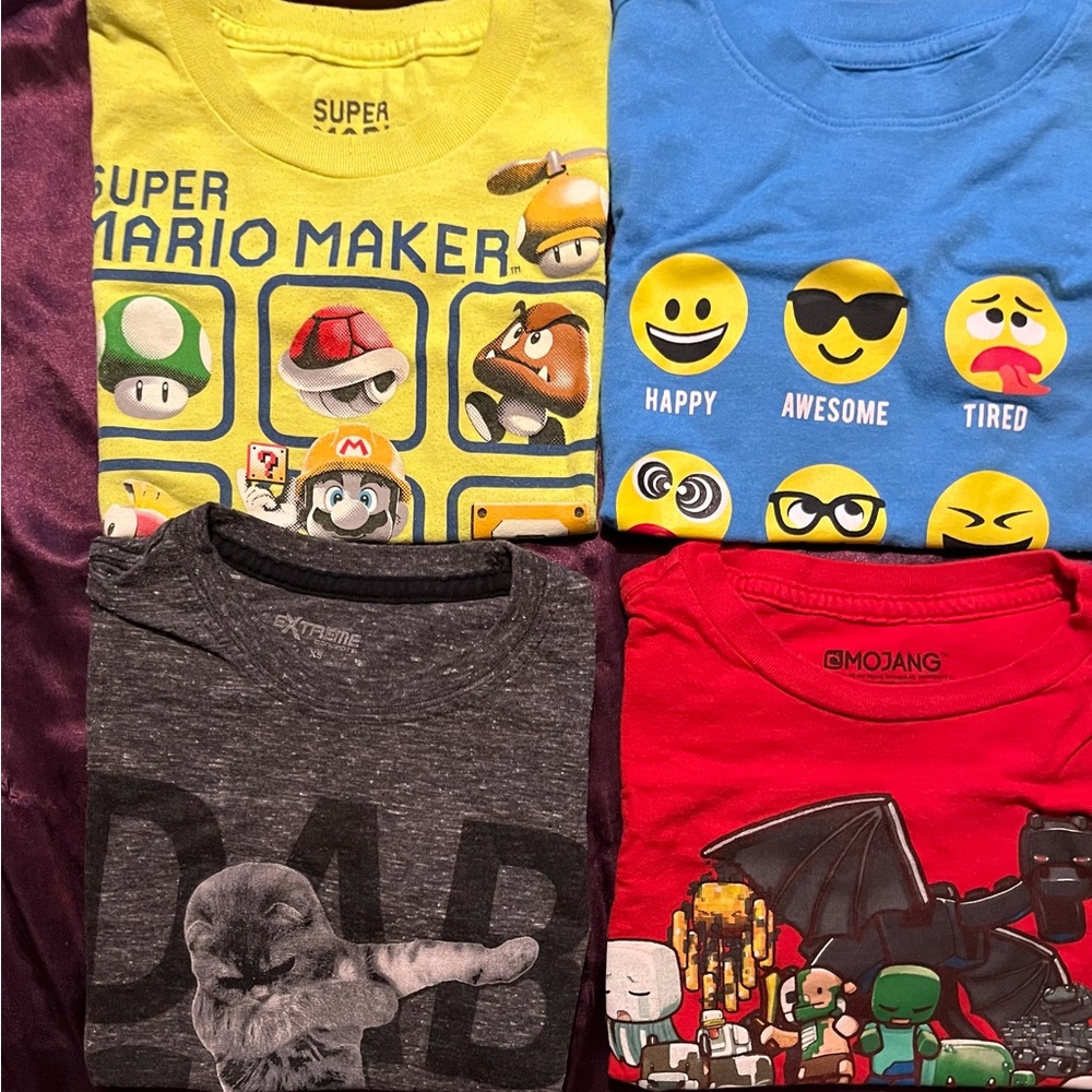 4 boys t-shirts size 4/5